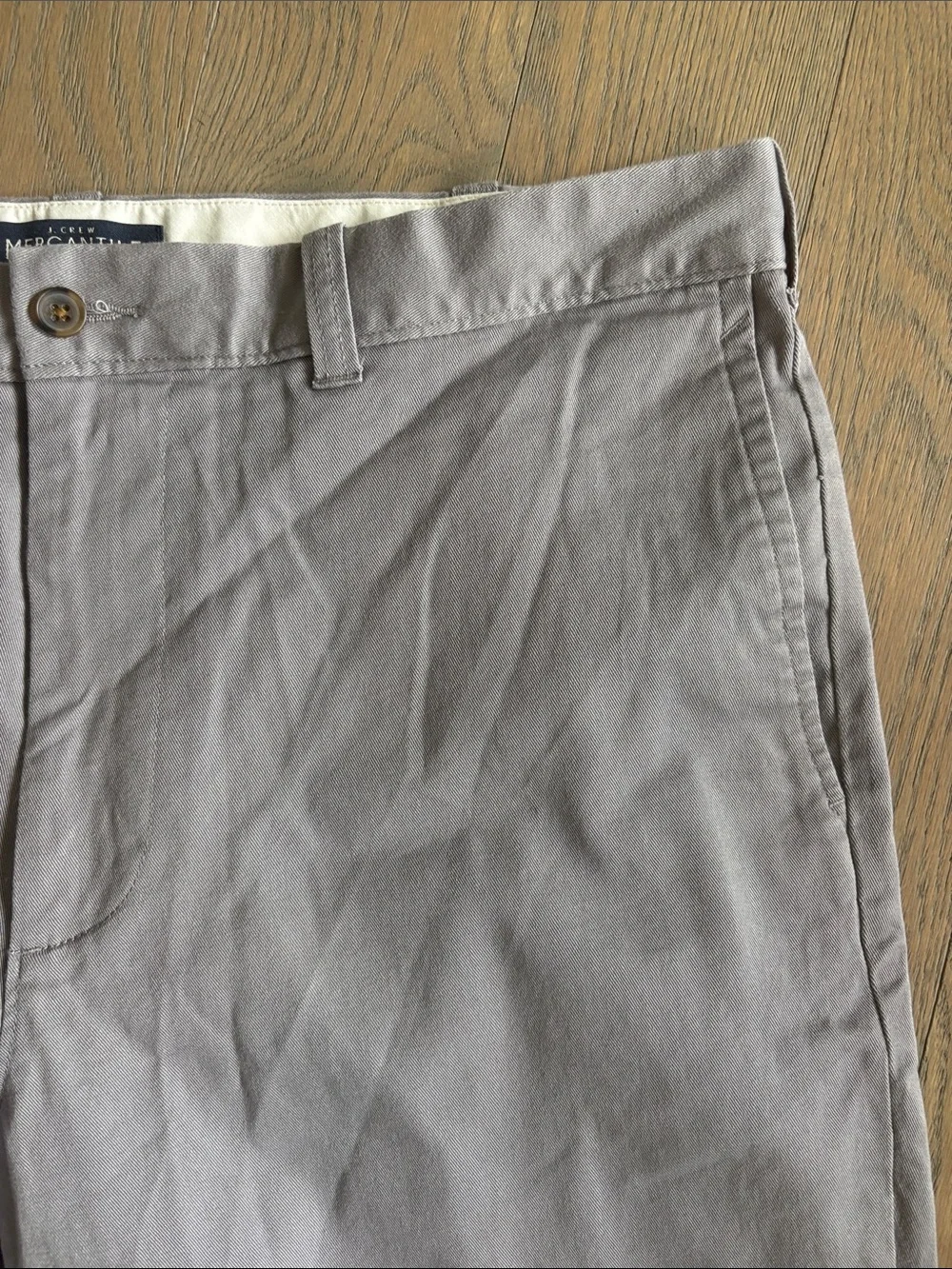 J. Crew Light Gray Flat Front Chino Shorts